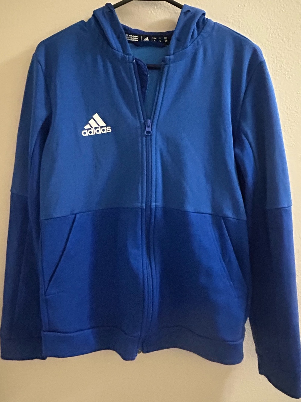Adidas Team Issue Full Zip Hooded Jacket Blue - Size S